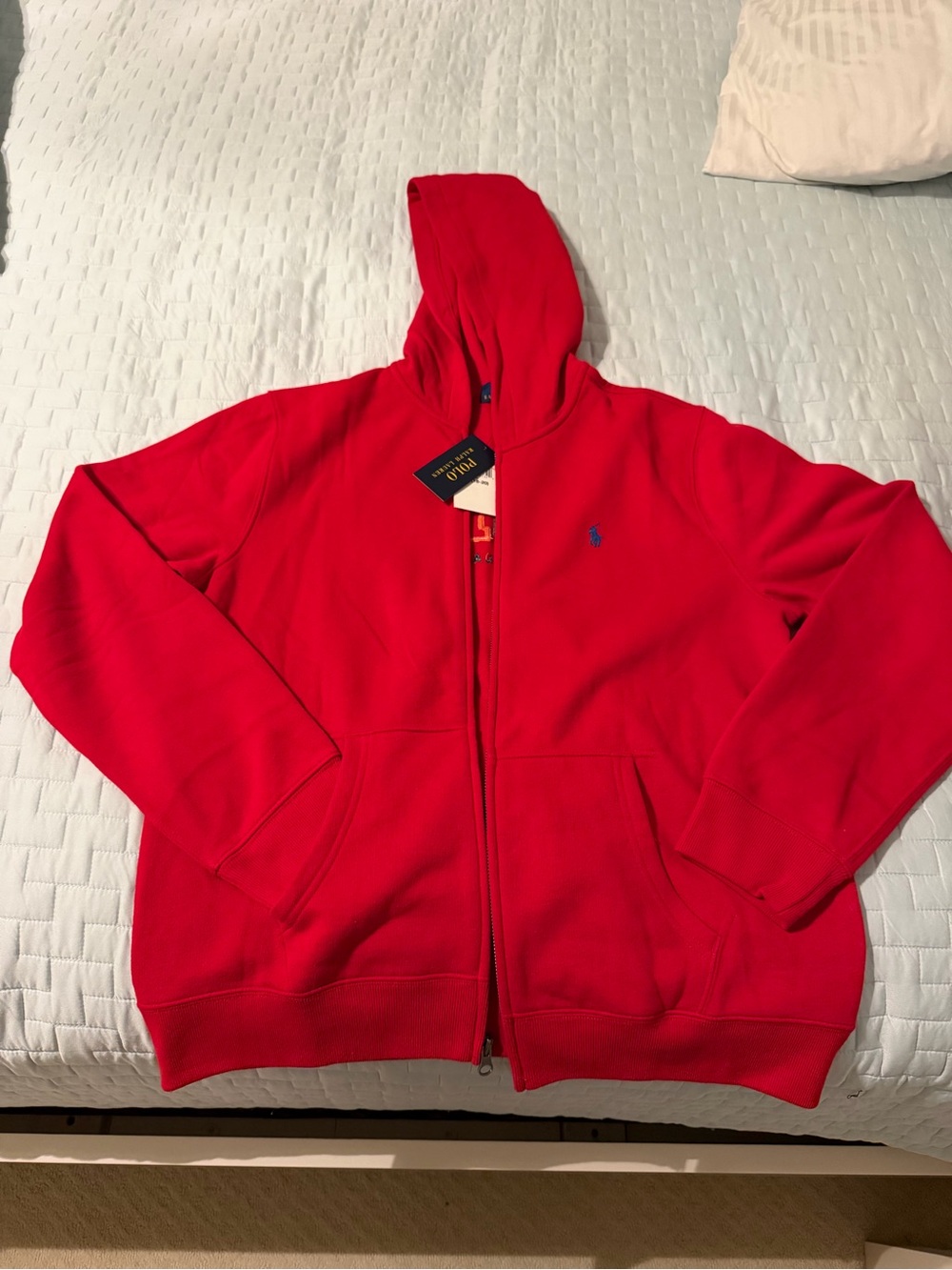 Polo by Ralph Lauren Red Zip-Up Hoodie - Boys Youth XL (18/20)